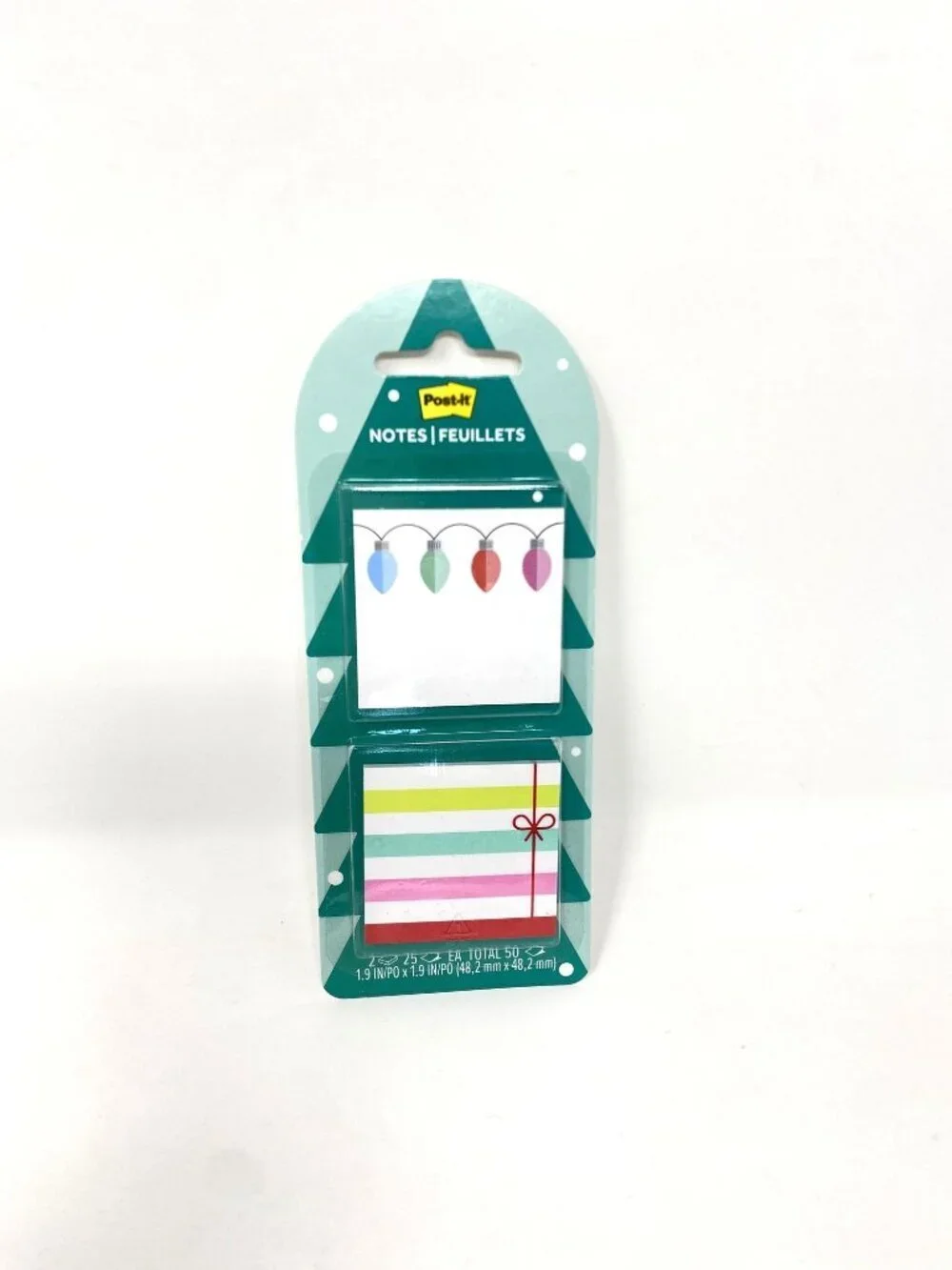 2 Post-it 2pk Jingle Notes Christmas Lights 1.9